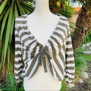 Cotton cropped cardigan by:  Allison Brittney